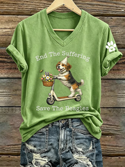 Women's End The Suffering Save The Beagles Short-sleeved T-shirt