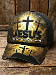 Unisex Christian Jesus The Way The Truth The Life Cross Print  Hat
