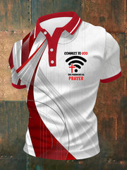 Men's "Connect To God,The Password IS Prayer" Print Casual T-Shirt
