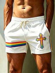 Men's Pride Month Print Casual Shorts
