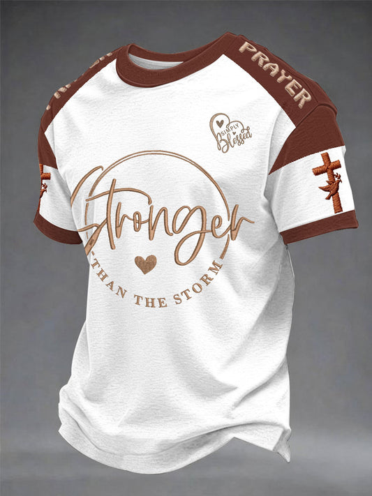 Men's Faith Print Casual short sleeves t-shirt