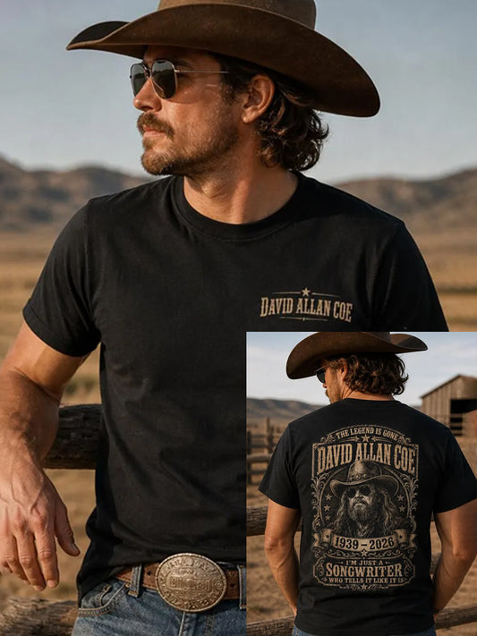 Men's Country Music Legend Print Memorial Tee