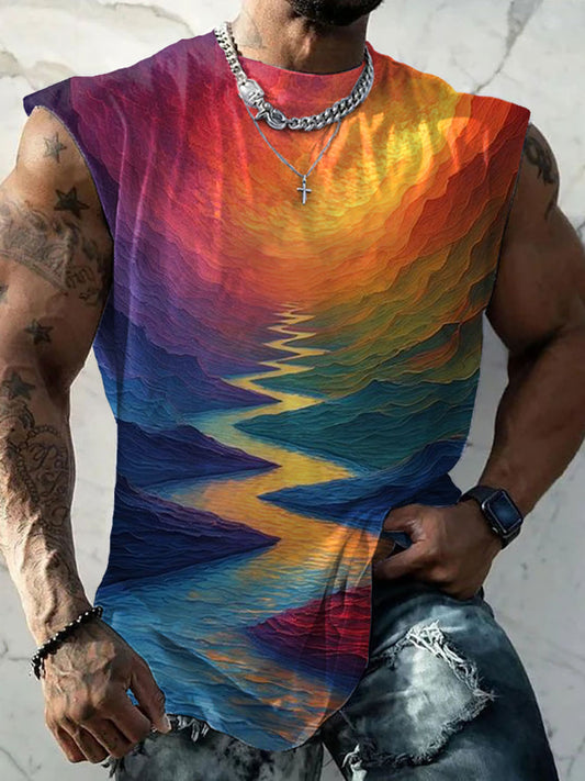 Men's Pride Month Print Casual Vest
