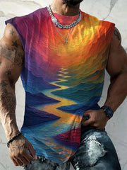 Men's Pride Month Print Casual Vest