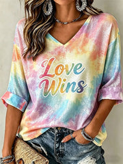 Women's Pride Month Print Casual T-Shirt