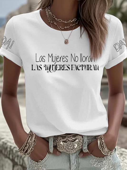 Women's Shakira Dai Dai Print Iron On Short Sleeve T-Shirt