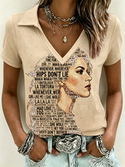 Women's Shakira Print short-sleeved T-shirt