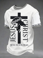Men's Christian Jesus The Way The Truth The Life Print Tee