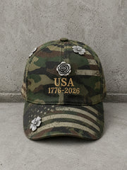 Unisex USA 1776-2026 Camouflage Hat