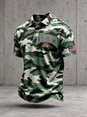 Men's America Camouflage Polo Shirt