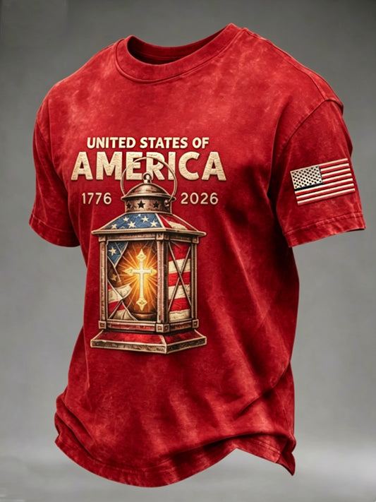 Men's UNITED STATES OF AMERICA 1776-2026 Independence Day FAITH Tee