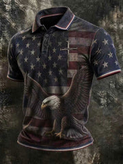 Men's Independence Day American Print Casual T-shirt