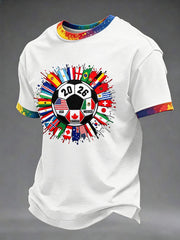 Men's Soccer 2026 Printed Casual T-Shirt
