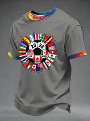 Men's Soccer 2026 Printed Casual T-Shirt