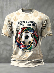 Men's Soccer 2026 Printed Casual T-Shirt