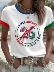 Women's Soccer 2026 Print Casual T-Shirt