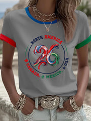 Women's Soccer 2026 Print Casual T-Shirt