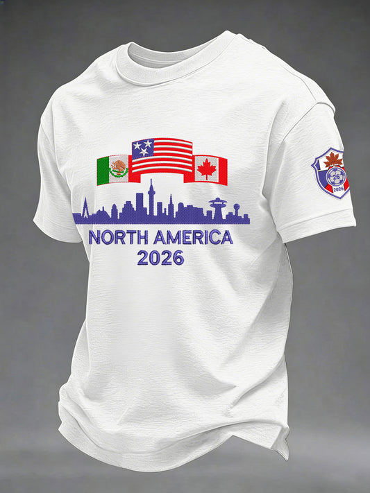 Men's Soccer 2026 Printed Casual T-Shirt