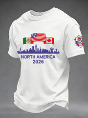Men's Soccer 2026 Printed Casual T-Shirt