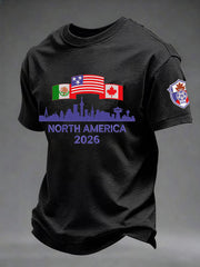 Men's Soccer 2026 Printed Casual T-Shirt