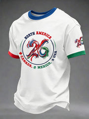 Men's Soccer 2026 Printed Casual T-Shirt