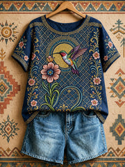 Women's Native Hummingbird Art Tops