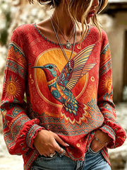 Women's Native Hummingbird Art Tops