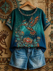Women's Native Hummingbird Art Tops