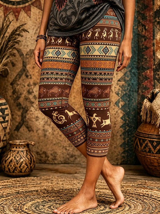 Women's Native Geometric Art Leggings