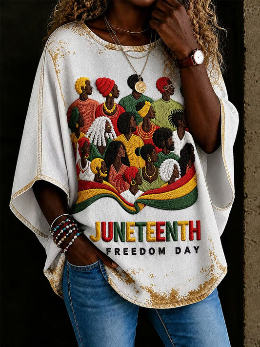 Women's Juneteenth  Print Casual Top