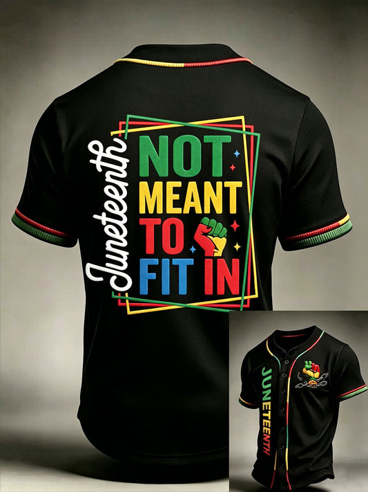 Men's Juneteenth Not Meant To Fit In Short Sleeves T-shirt