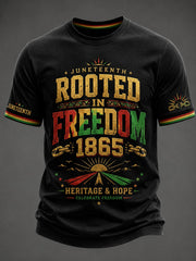 Men's Juneteenth Rooted In Freedom Printed T-shirt