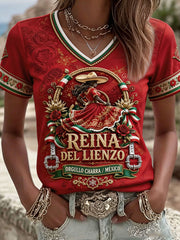 Women's Mexico Charro Pride Jalisco Printed T-shirt