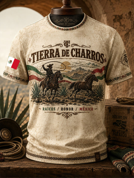 Men's Mexico Charro Pride Jalisco Printed T-shirt