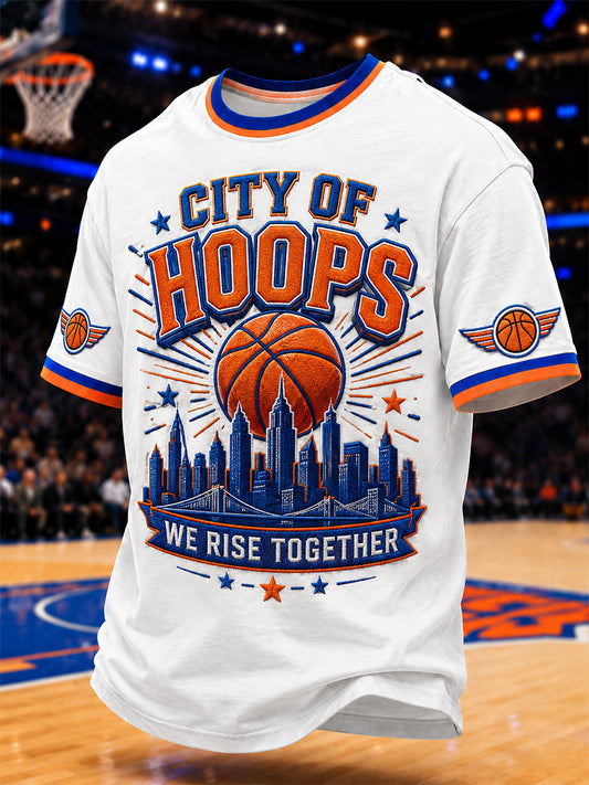 Men's GO NEW YORK GO! Gift For Basketball Fans Print Casual Tee