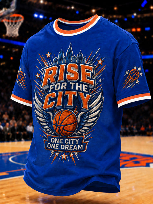 Men's GO NEW YORK GO! Gift For Basketball Fans Print Casual Tee