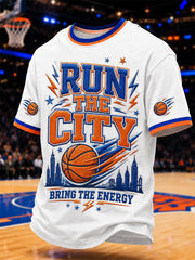 Men's GO NEW YORK GO! Gift For Basketball Fans Print Casual Tee