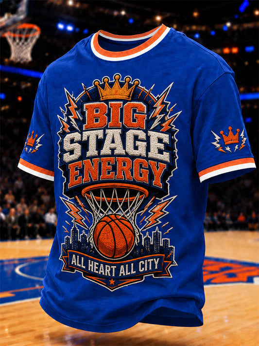 Men's GO NEW YORK GO! Gift For Basketball Fans Print Casual Tee