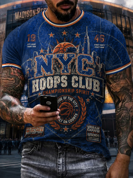 Men's New York Basketball Printed T-shirt