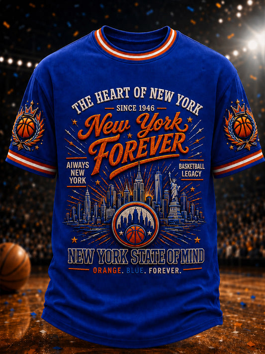 Men's Classic Basketball Fan Graphic Short Sleeve T-shirt