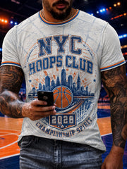 Men's New York Basketball Printed T-shirt