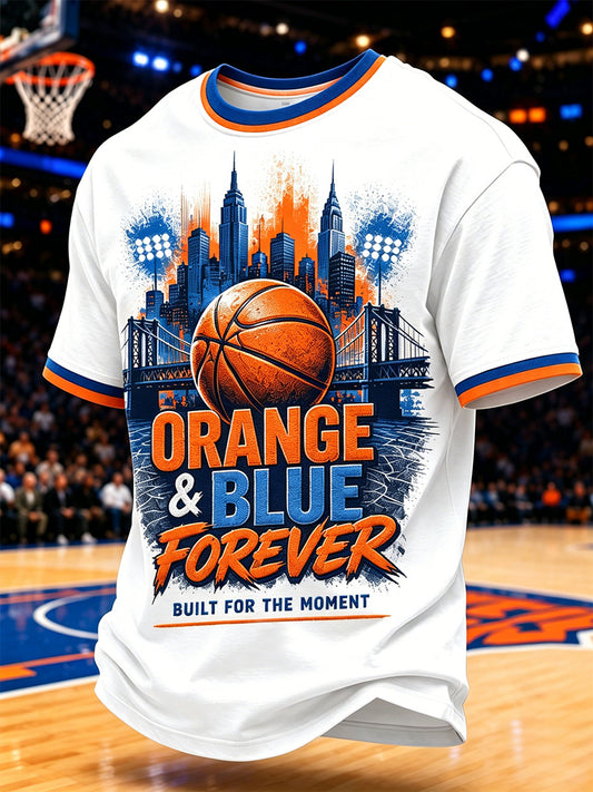 Men's GO NEW YORK GO! Gift For Basketball Fans Print Casual Tee