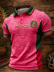 Men's Mexico Football Lover Art Printed Casual Tops