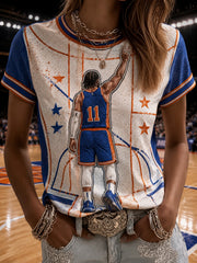Women's New York Basketball Printed T-shirt