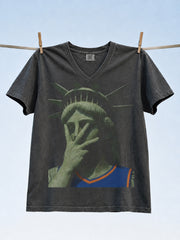 Men's Classic Basketball Fan Graphic V-neck T-shirt