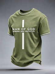 Men's Man Of God Husband Dad Protector T-Shirt