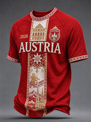 Men's Gift For Football Fans Print Casual Tee
