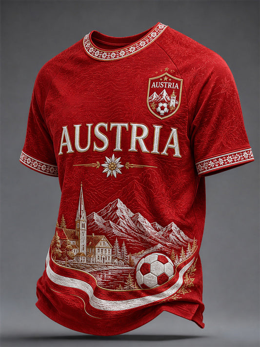 Men's Gift For Football Fans Print Casual Tee
