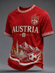Men's Gift For Football Fans Print Casual Tee