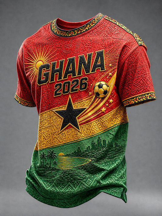 Men's 2026 Ghana Football Style T-shirt